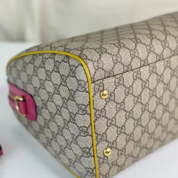 Gucci Convertible GM Boston Bag GG Coated Canvas and Leather - Picture 7 of 13